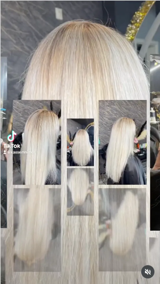 Blondes Farbergebnis bei Gold Cut